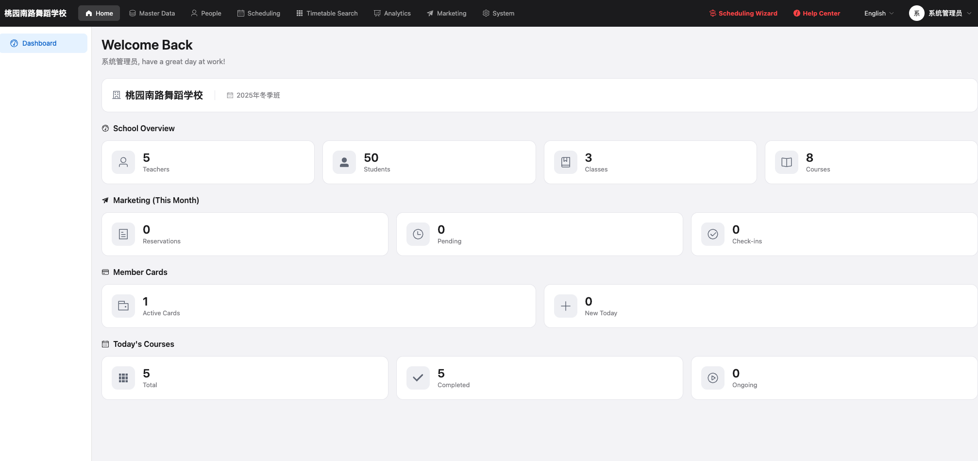 Meow Scheduler - Admin dashboard